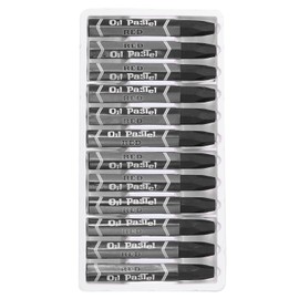 PATIKIL Black Oil Pastels, 12Pcs Soft Oil Crayons Vibrant and Creamy Pastels Stick Art Supplies for Art Painting Drawing Blending Graffiti for Artists Beginners