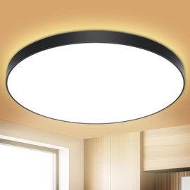 Ceiling Light LED Ceiling Light Flat Lamp Ceiling Diameter 28 cm 24 W, 3000 K, 2000 LM, IP44 Waterproof Round Modern Simple Lamp for Bathroom, Balcony, Bedroom, Living Room, Kitchen Lamp, Children's