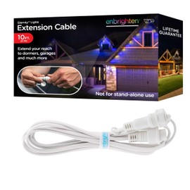 Enbrighten Vibe Eternity Light Extension Cord, 10ft, Not for Standalone Use, Enbrighten 50ft or 100ft Eternity Lights Needed, Extendable up to 200ft, 81105