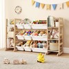 GITAWUSA Toy Storage Organizer, Kids Bookshelf with 6 Shelves, 9