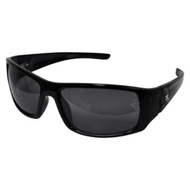 Bimini Bay Men's BB6 Matt Black Frame/Smoke Lens Wrap Around 55mm Polorized Sunglasses