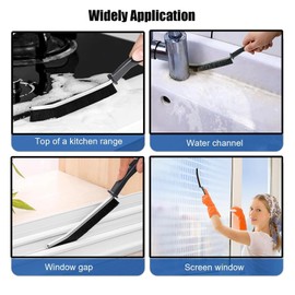 DuDuZui Pack of 10 Hard Bristle Corner Cleaning Brush, Split Cleaning Brush, Hard Bristles Corner Cleaning Brush, Great for Deep Cleaning of Windows, Bathrooms, Kitchen Sinks and Tile Joints