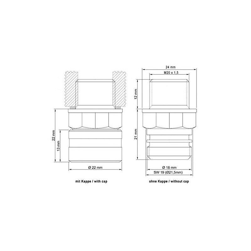 Stahlbus Oil Drain Valve Steel - M20 x 1.5 x