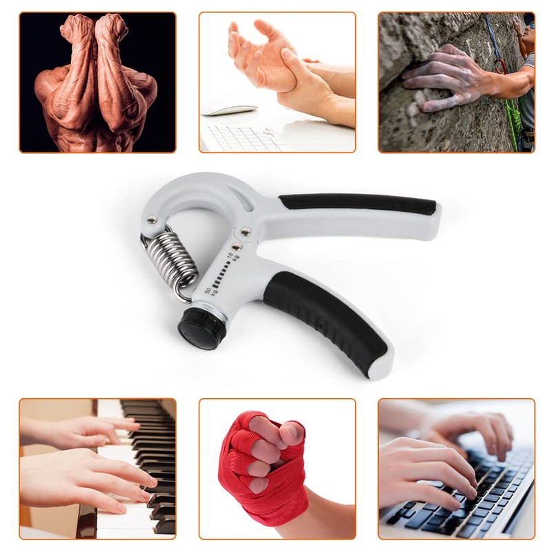 Vicloon Adjustable Hand Grip Exerciser with Stainless Steel Springs Hand
