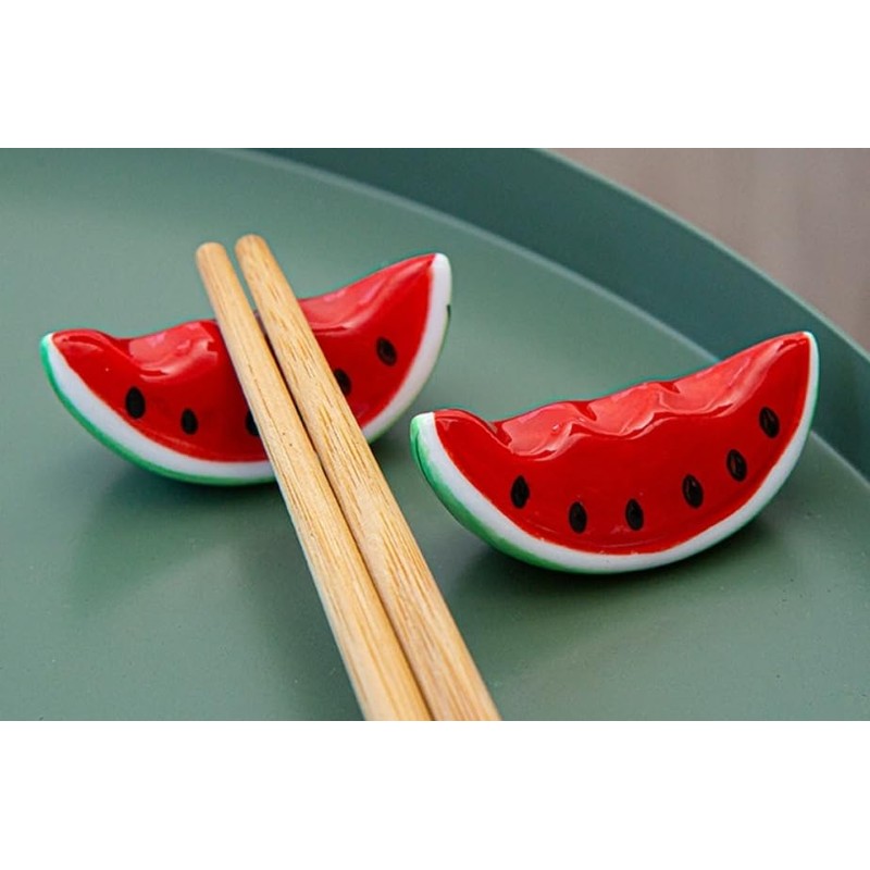 speed mao Cute Watermelon Watermelon Ceramic Chopsticks Rest Caratory, 2
