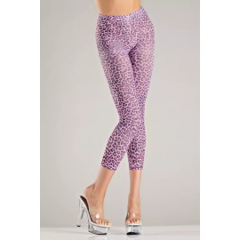 Be Wicked Comfortable Pink Leopard Print Footless Tights by Be Wicked-Animal Print-Soft
