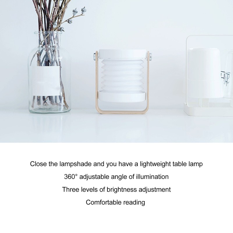 Telescopic Lantern Lamp Dimmable USB Charging Touch Control Eye Protection