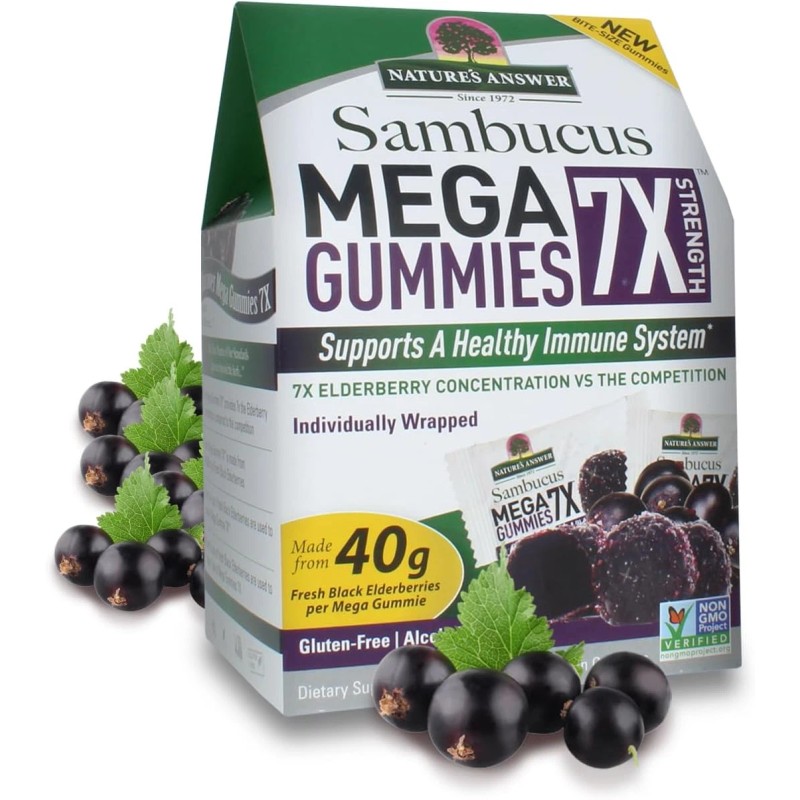 Nature'S Answer Sambucus Mega 30-Gummies | Supports Immune System Function