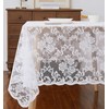 ASATEX 60 x 84 Inch White Rectangle Lace Tablecloth. Classic