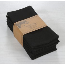 ACCENTHOME Cloth Napkins Set of 6 18x18 inch 100% Cotton Dinner Napkin Washable Hotel Quality Reusable Kitchen & Table Linen for Fall Thanksgiving Family Dinners Weddings & Everyday Use - Brown