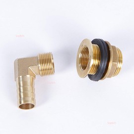 Tank Fitting Water Butt Fitting + Hose Nozzle 19 mm 3/4 Inch Female Thread 1 Inch AG (ALF4 + F2)