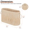 Graciadeco Wicker Toilet Paper Storage Holder, Narrow Woven Basket for