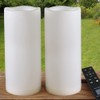 HOME MOST Pack of 2 Large White LED Candles Outdoor
