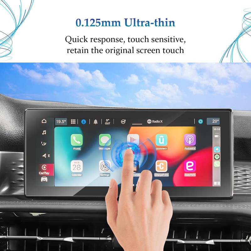 SKTU Pack of 2 Screen Protectors Compatible with Alfa Romeo