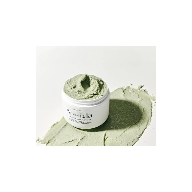 Limpiador Facial Coreano Mochi de Arroz Verde, Exfoliante Suave, 120g