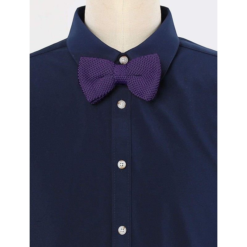 Allegra K Knit Bowtie, Bowtie Ribbon, Wedding, Graduation, Adjustable, Men's,