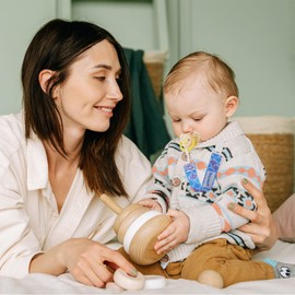 Smlpuame Dummy Clip Boys,6 Pack BPA Free Soother Chain,Pacifier Holder Clips for Teether Toy,Baby Dummy Strap Clip Universal Design Fit All Pacifiers Baby Teething Toys,Baby Gift(Ocean)