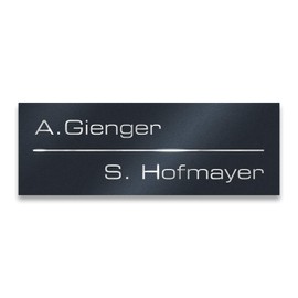 Metzler Letterbox Sign Made from Stainless Steel – Choice of Attachment – Door Sign or Name Plate Include Laser Engraving – Size: 8.5 x 3 cm