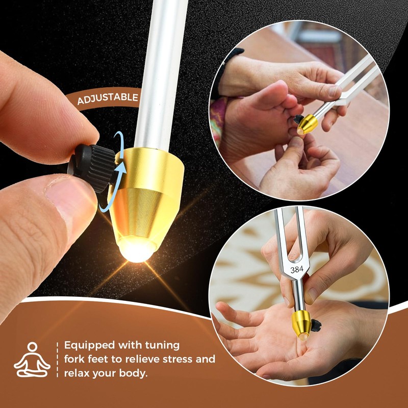 Resonance Tuning Forks 128Hz, 136.1Hz, 256Hz, 384Hz Weighted & Unweighted