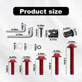 177 Pcs Red Fairing Bolt Kit M5 M6 Motorcycle Windscreen Screws Compatible Aluminum Fasteners for Motorcycle Fairing Screws Fairing Bolts Nut Clips Kit Fasteners Fixing Sportbike Bolts Fairing