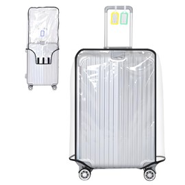 LAGAHS 3pcs Suitcase Covers Protectors with 3pcs Luggage Tags, Transparent Luggage Covers Clear Waterproof Suitcase Cover for Travel Business Trip Daily Using (20”+22”+24”)