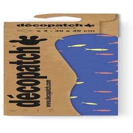 Décopatch C883C - Pack of 3 Sheets of Décopatch Paper of the Same Pattern, 30 x 40 cm, No. 883, Practical and Easy to Use, Ideal for Your Papier Mache and Craft Projects, 1 Pack