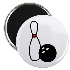 CafePress Bowling Ball Pin Magnets 2.25" Magnet (100 pack)