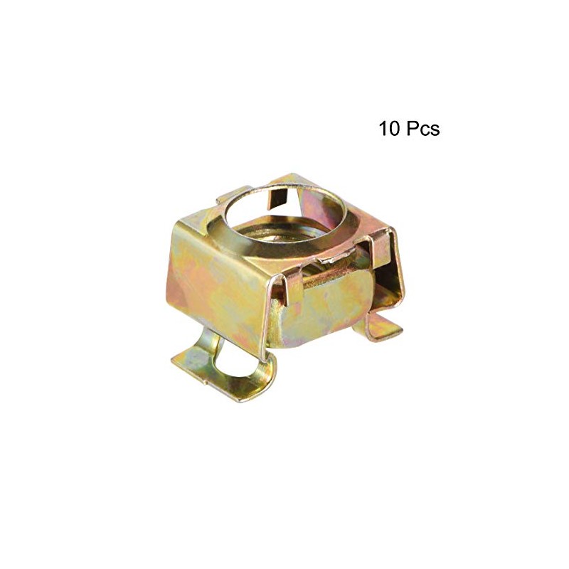 sourcing map M12 Cage Nuts for Server Rack Cabinet Carbon