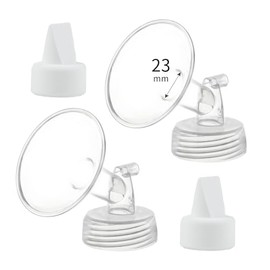 Momstouch 23mm Flange and Duckbill Valve Compatible with Spectra S1 S2 9 Plus Breastpump Replacement to Spectra Pump Parts, Not Original, Replace Spectra Accessories.