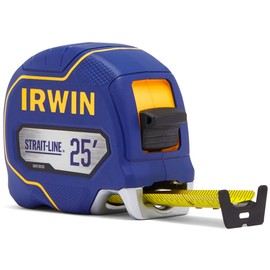 IRWIN Strait-LINE Tape Measure, 25 ft, Includes Retraction Control, for All Your Measuring Needs (IWHT39393S)