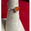 Natural Creations sterling silver stackable ring Size 5 Carnelian Raw