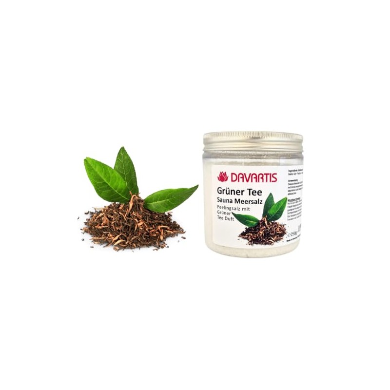 Davartis - Sauna Meersalz Körper Peelingsalz Grüner Tee - 250g