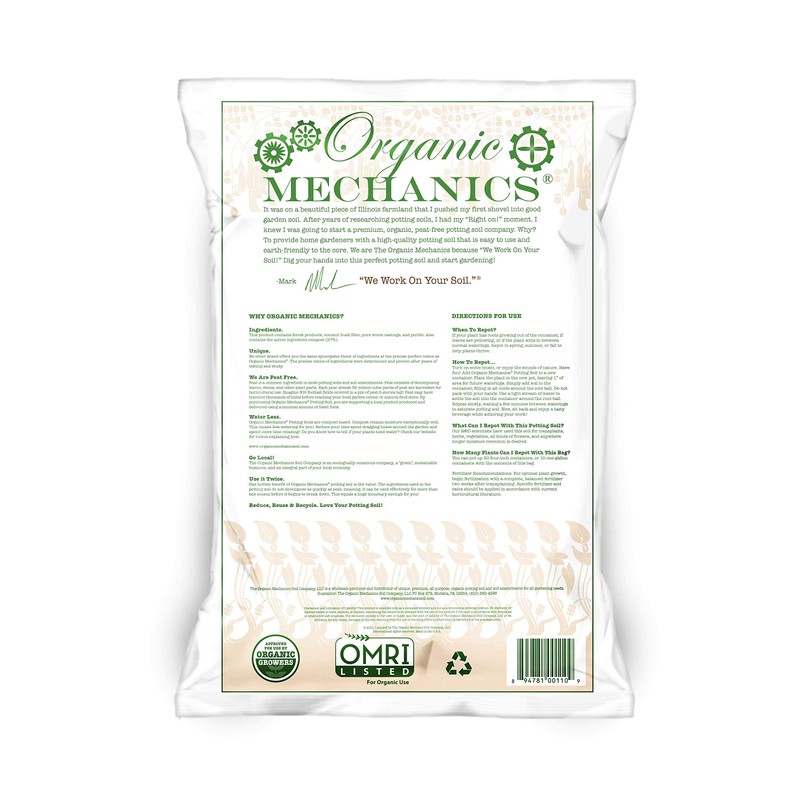 Organic Mechanics Premium Blend Potting Soil, 1 Cubic Foot -