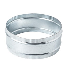 ZOWZEA 10 Inch Round Galvanized Steel Duct Connector - Metal Ventilation Pipe Coupler - Dryer Vent Hose Extension - HVAC Ducting Coupling for Straight Connection