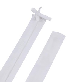 Aspen Creative 15012-11A, 4' White Faux Silk Fabric Cord & Chain Cover, Easy to Install for Lighting Fixture, Cable Management, Lamp Wire Cover