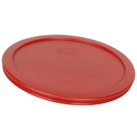 Pyrex (2) 7202-PC 1-Cup, (3) 7200-PC 2-Cup, (2) 7201-PC 4-Cup, & (2) 7402-PC 6/7-Cup Poppy Red Food Storage Replacement Lids - Made in USA