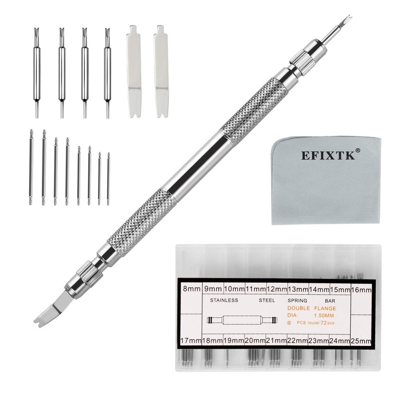 EFIXTK Spring Bar Tool Set with Extra 6 Tips Pins