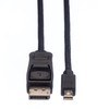 VALUE DisplayPort Kabel, DP ST - Mini DP ST, schwarz,