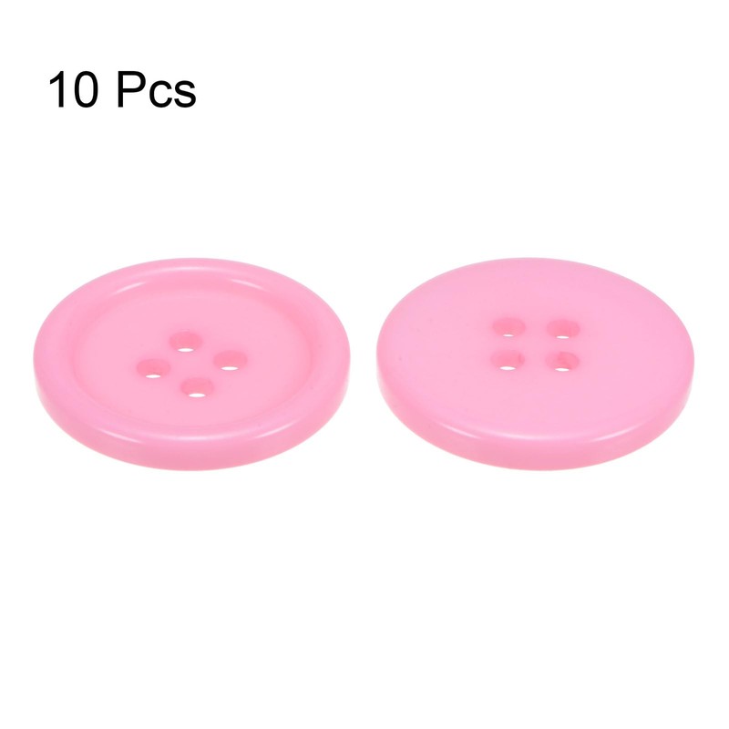 sourcing map 10pcs 40L Sewing Buttons 1"(25mm) Resin Round Flat
