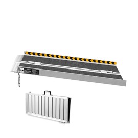 Happybuy Portable Wheelchair Ramp, 2 ft, 800 lbs Capacity, Non-Slip Aluminum Folding Mobility Scooter Ramp, Foldable Wheelchair Ramp for Home, Stairs, Doorways, Curbs, Handicap Access