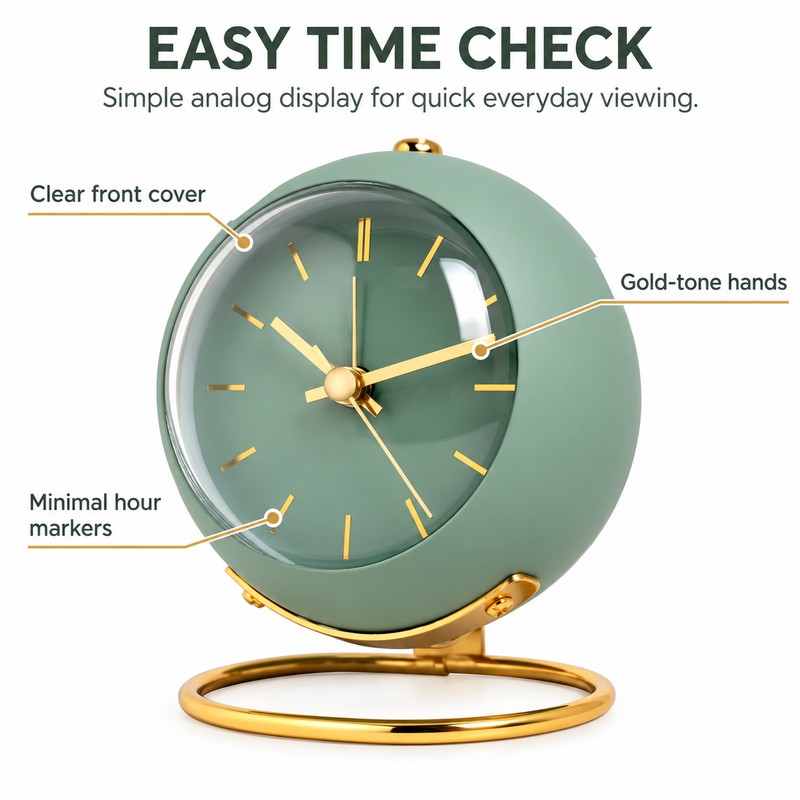 Nordic Minimalist Alarm Clock for Kids and Students – Silent