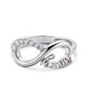Jeulia Sterling Silver Infinity Engagement Ring for Women Wrap Ring