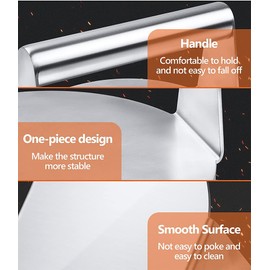 EnMart 304 Stainless Steel Burger Press, Burger Pattie Press, Hamburger Meat Press, Square Meat Press, Manual Meat Steak Press, Kitchen Gadget, Silver, Easy to Clean