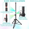 GZGDLJQ Heavy Duty Speaker Stands Pair LED Multi Colors, DJ