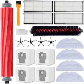 Pack of 20 Accessories for Roborock S7 Maxv Ultra, Replacement Parts for Roborock S7 Accessory Set Pro Ultra, 1 Main Brush, 1 Self-Cleaning Brush, 4 Wipes, 4 Filters, 4 Side Brushes, 4 Dust Bags