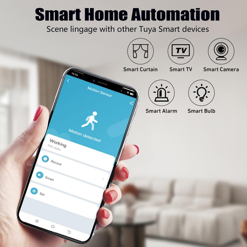 4-Pack WiFi PIR Motion Sensor: Smart Motion Detector with App