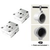 Rockville MAC360C (2) 360-Degree Swivel Tower/Surface Mount Clamps, Marine-Grade Aluminum,