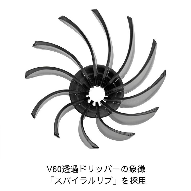 Hario V60 SUIREN Coffee Dripper 02, Clear Black