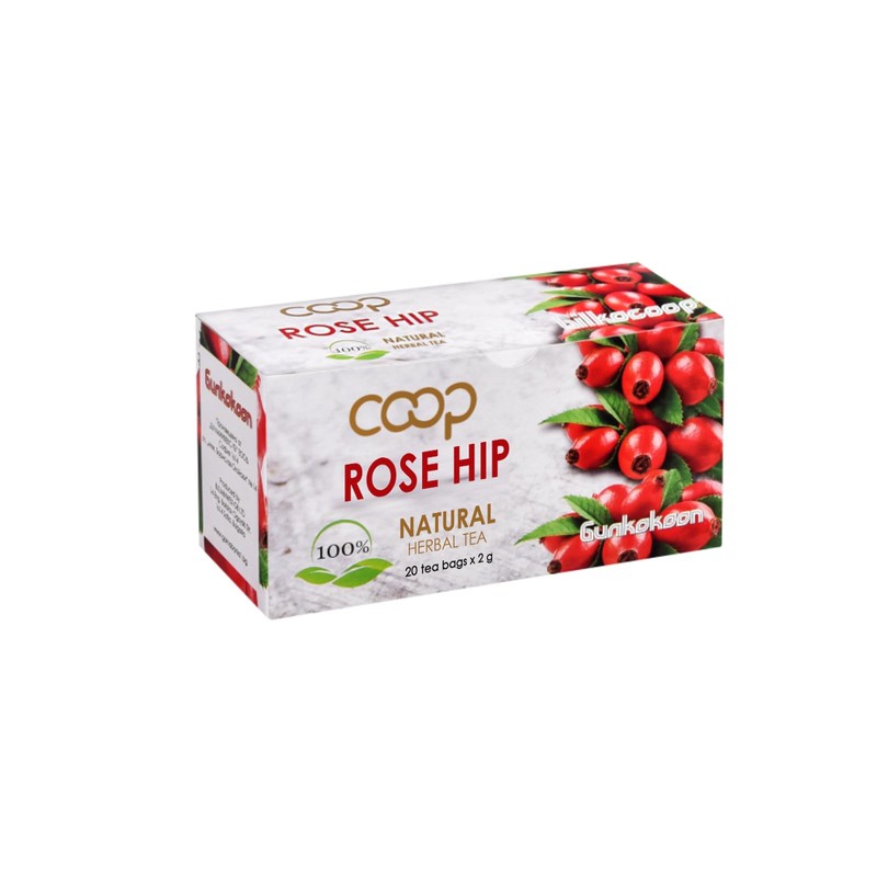 Rosehip Tea 80 Tea Bags Herbal Tea Caffeine-Free Tea 100%