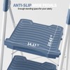 KINGRACK 4 Step Ladder, Sturdy Step Stool with Handrail, Anti-Slip